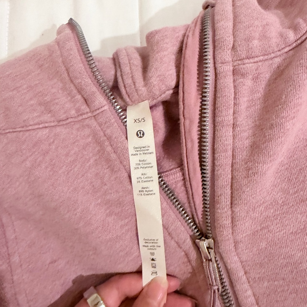 lululemon athletica Sakura Pink Full-Zip Bomber Hoodie and jogger sweat set